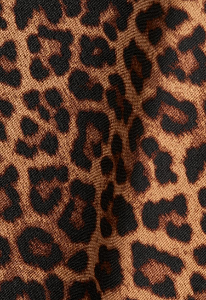 H&M - Twill shift dress - dark beige leopard print