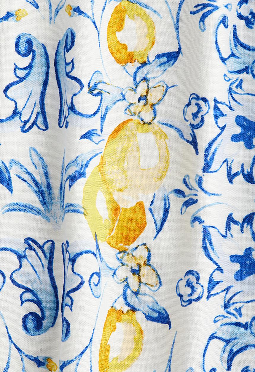 H&M - Linen-blend strappy dress - white & lemons