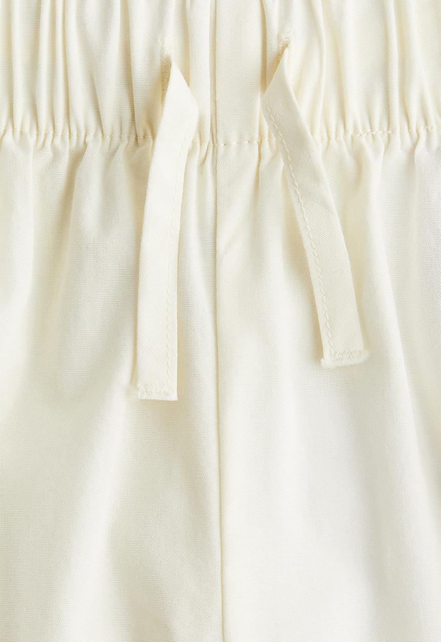 H&M - Broderie anglaise cropped trousers - cream 