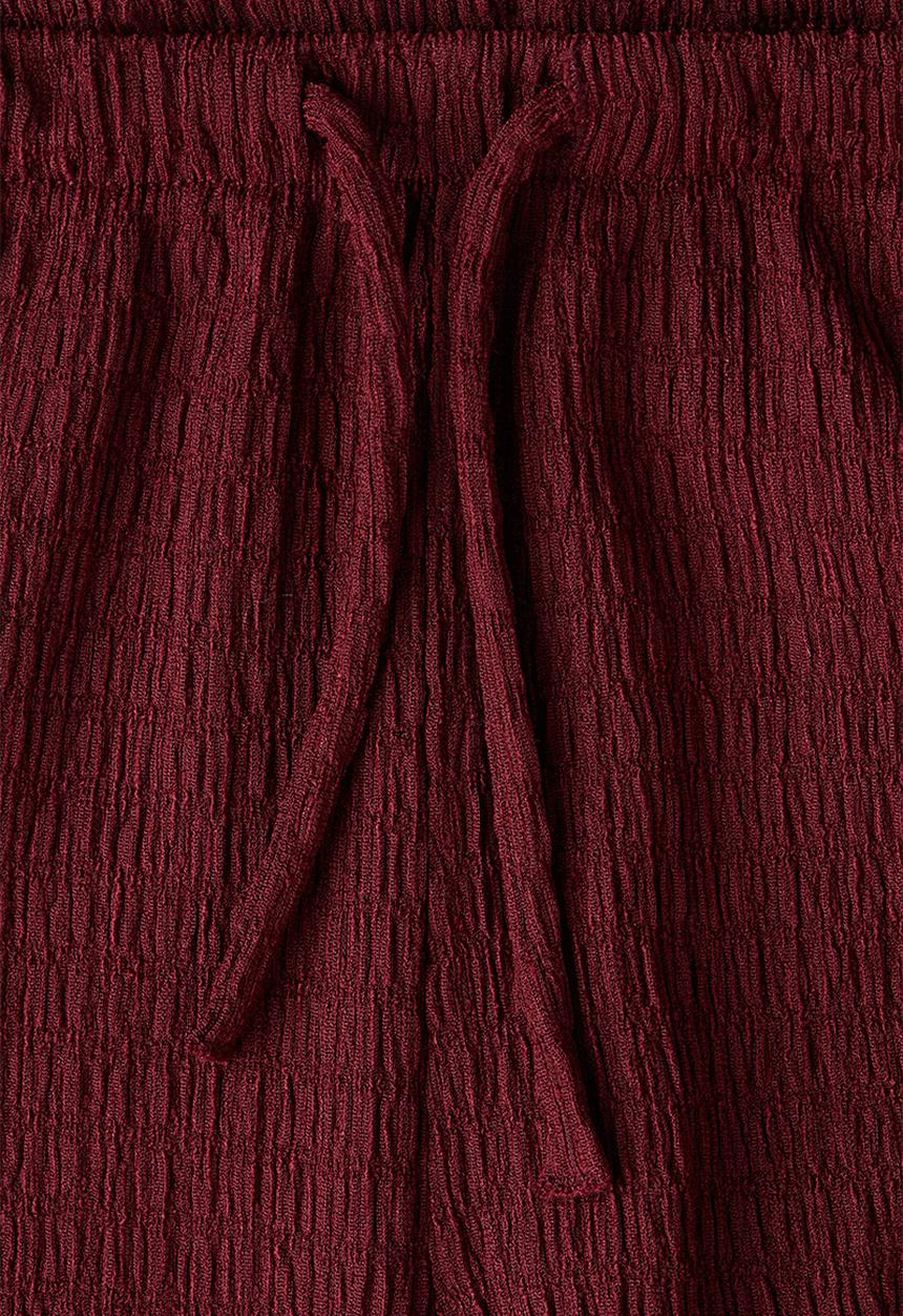 H&M - Textured jersey trousers - dark red
