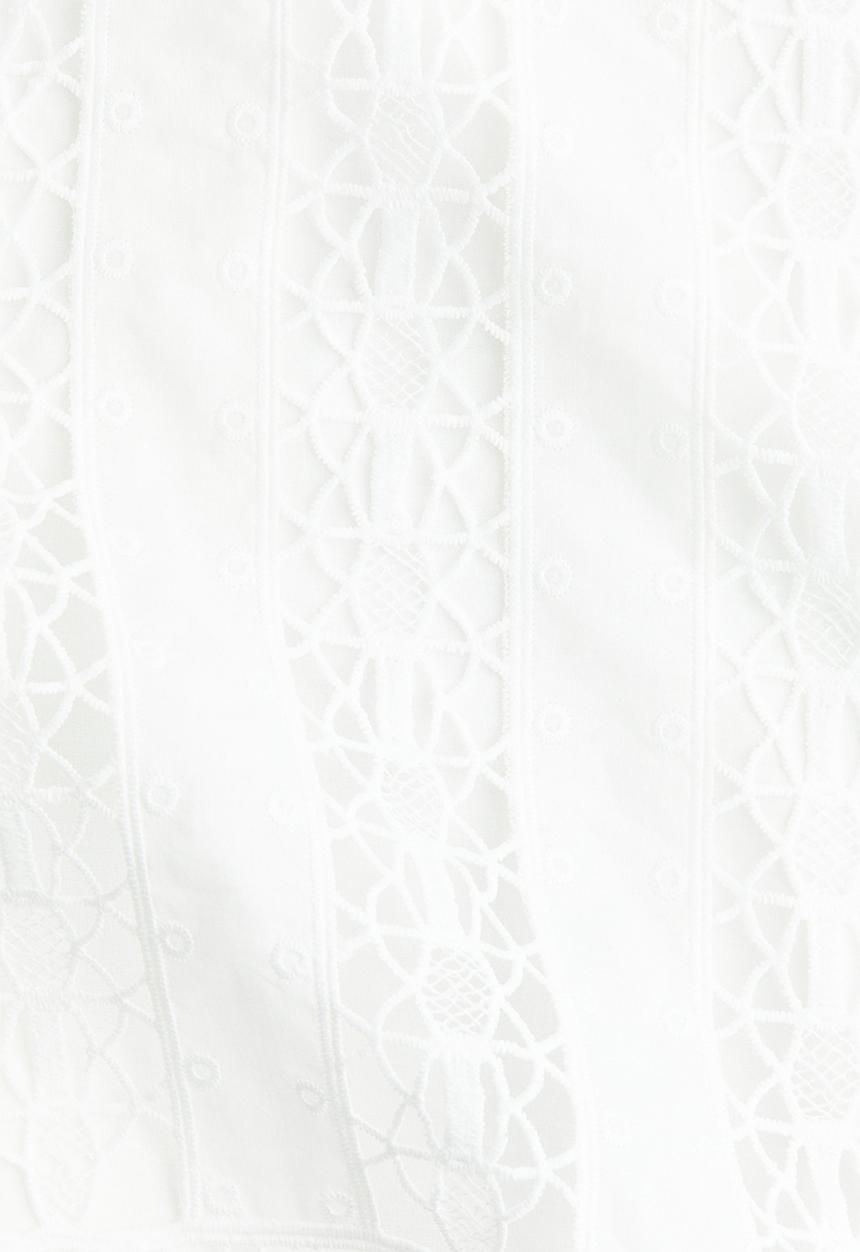 H&M - Lace-inset strappy dress - white