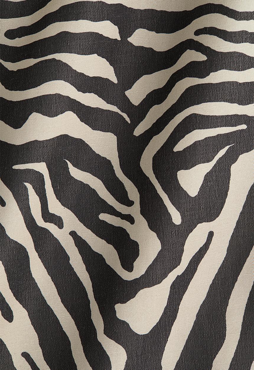 H&M - A-line dress - light beige & zebra print 