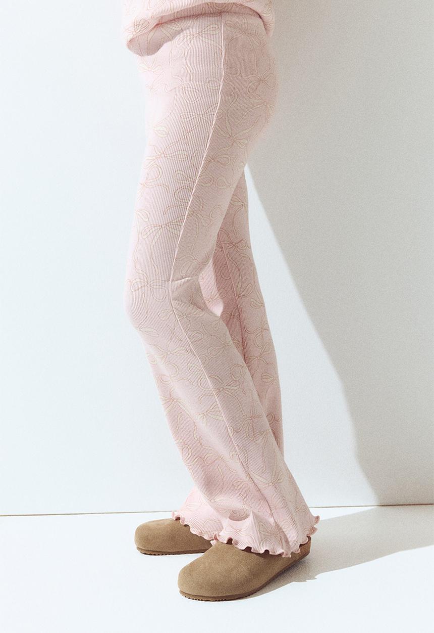 H&M - Flared leggings - pink bows