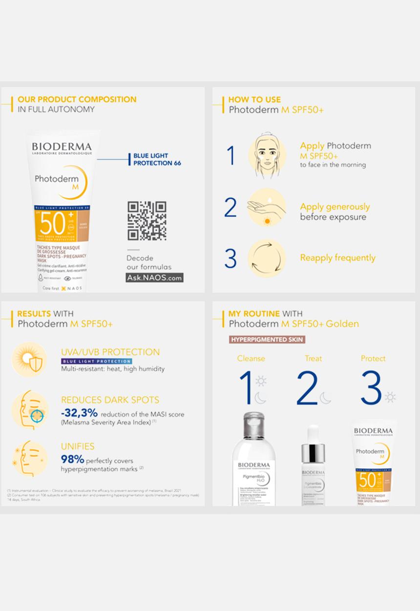 BIODERMA - Photoderm M SPF50+ Tinted Cream - Golden 