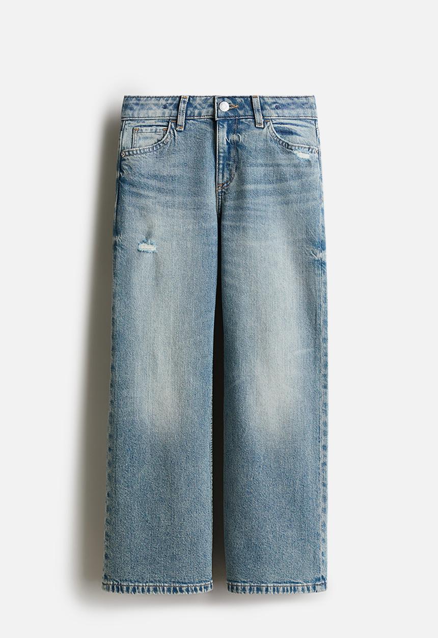 H&M - Baggy fit bootcut leg jeans - denim blue 