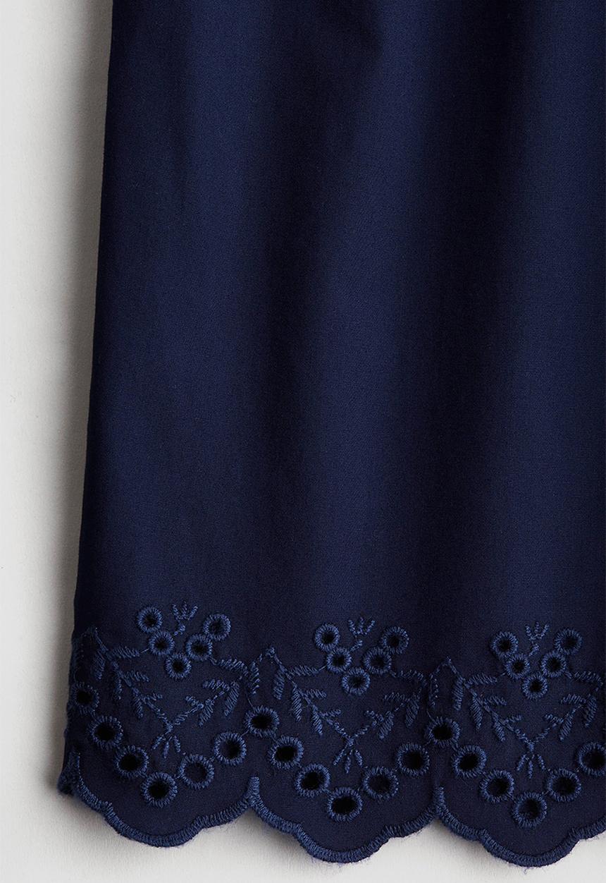 H&M - Broderie anglaise cropped trousers - navy blue