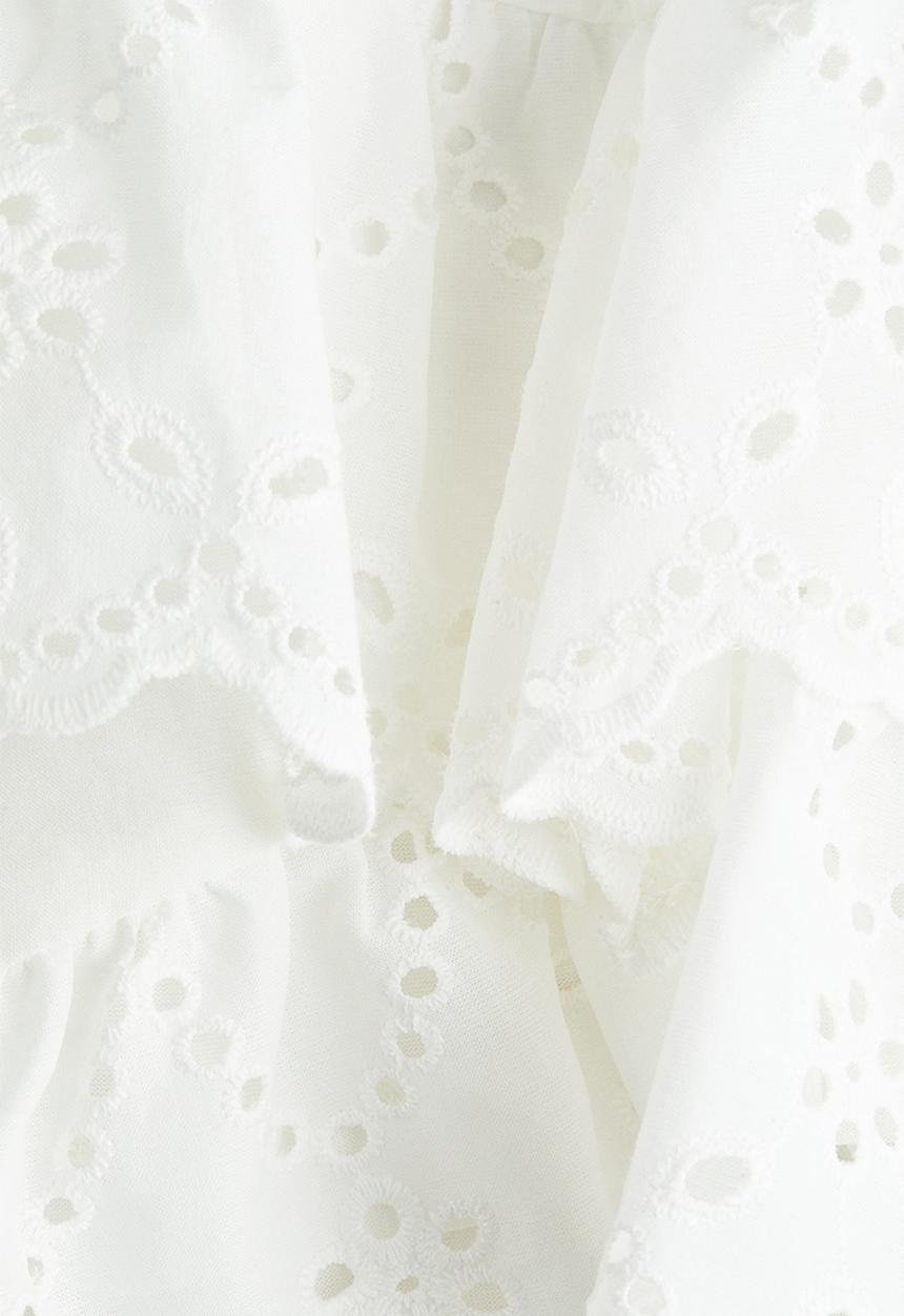 H&M - Broderie anglaise cotton skirt - white