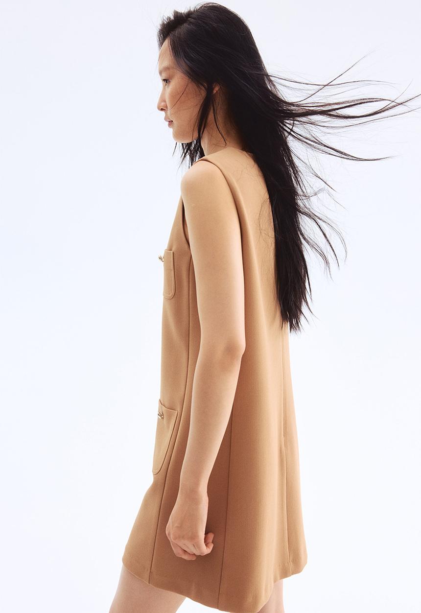 H&M - Pocket-detail shift dress - beige