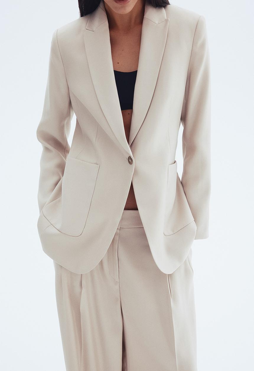 H&M - Fitted blazer - light beige