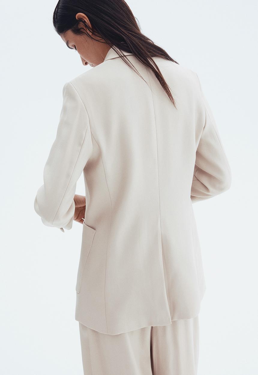 H&M - Fitted blazer - light beige