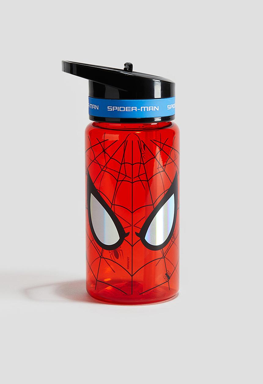H&M - Printed water bottle - red/spider-man