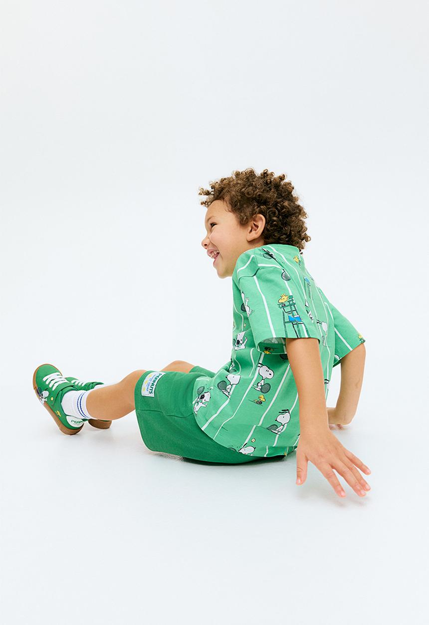 H&M - 2-piece printed set - green snoopy