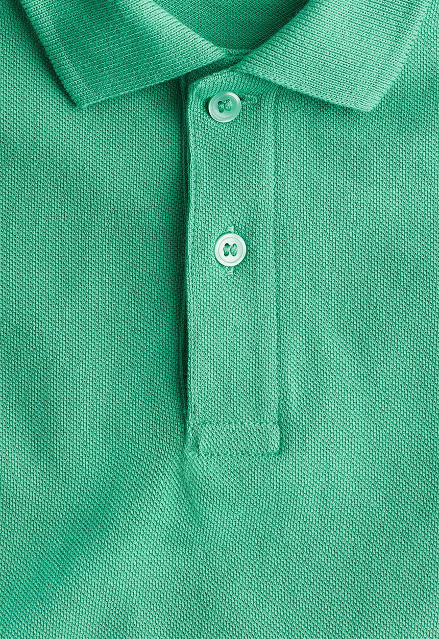 H&M - Cotton piqué polo shirt - green