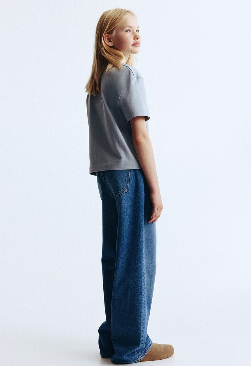 H&M - Wide leg jeans - denim blue 