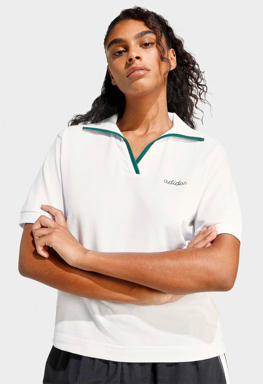 トップス Pedestal polo tee W Cp Polo - White/Collegiate Green