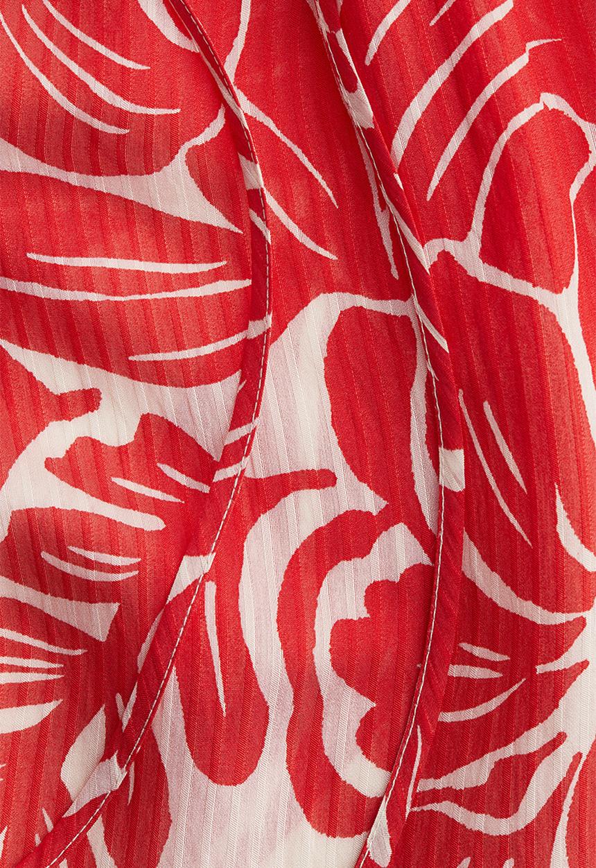 H&M - Voluminous dress - white & red floral