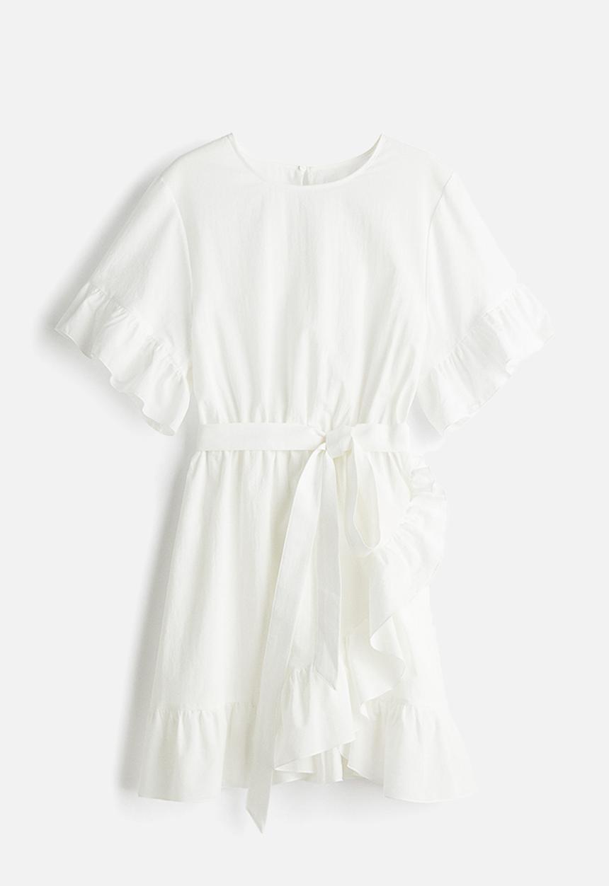 H&M - Frill-trimmed dress - white