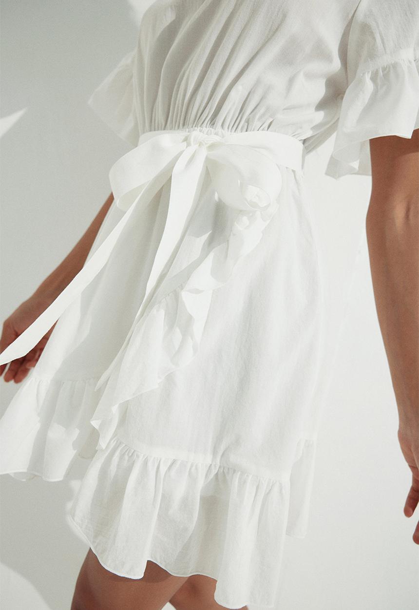 H&M - Frill-trimmed dress - white