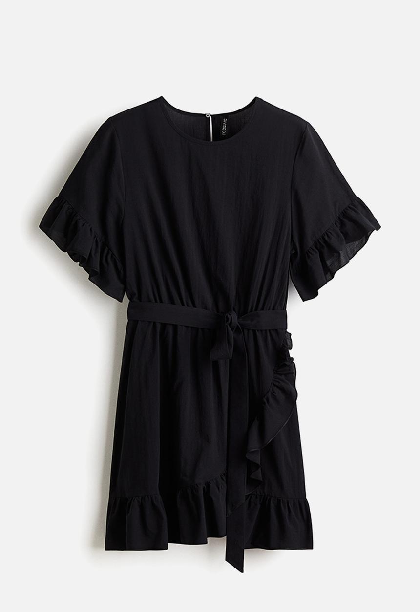 H&M - Frill-trimmed dress - black
