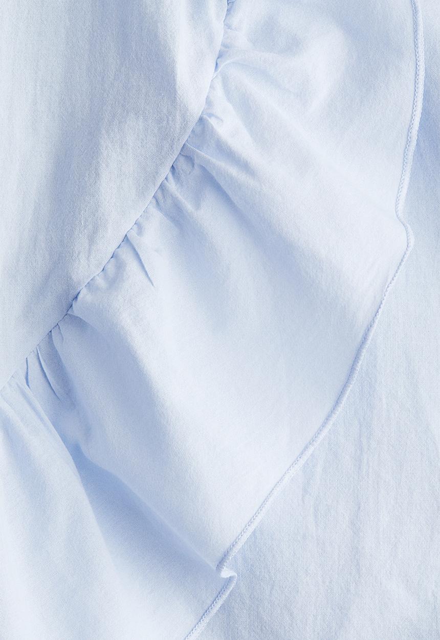 H&M - Frill-trimmed dress - light blue