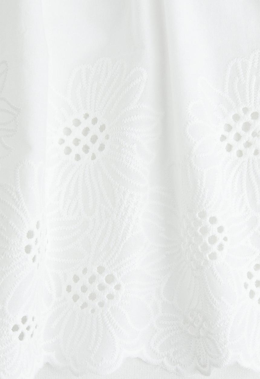 H&M - Broderie anglaise cotton top - white
