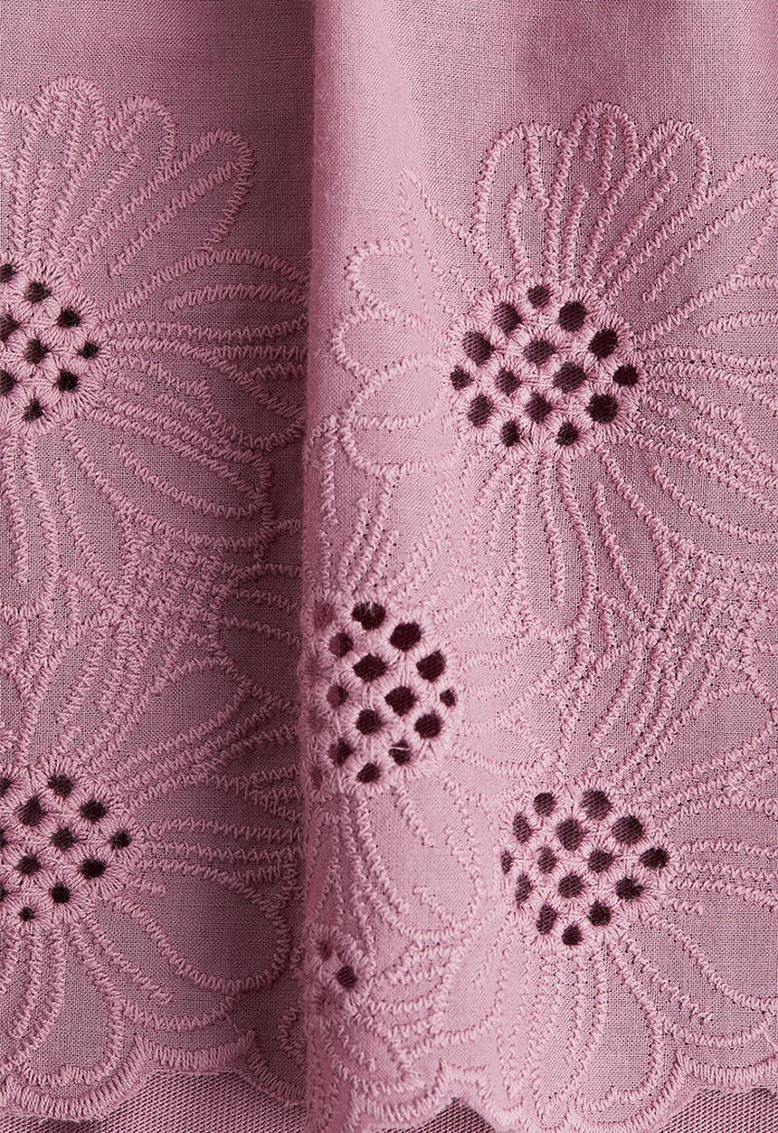 H&M - Broderie anglaise cotton top - pink