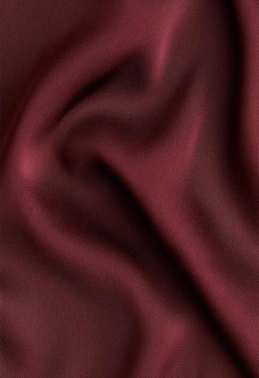 H&M - Cap-sleeved satin blouse - burgundy