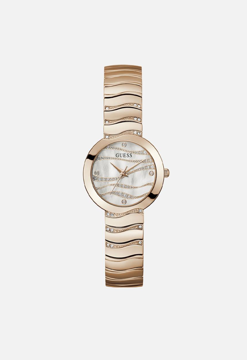 GUESS - Ladies Rose Gold Tone Analog Watch - Rose Gold