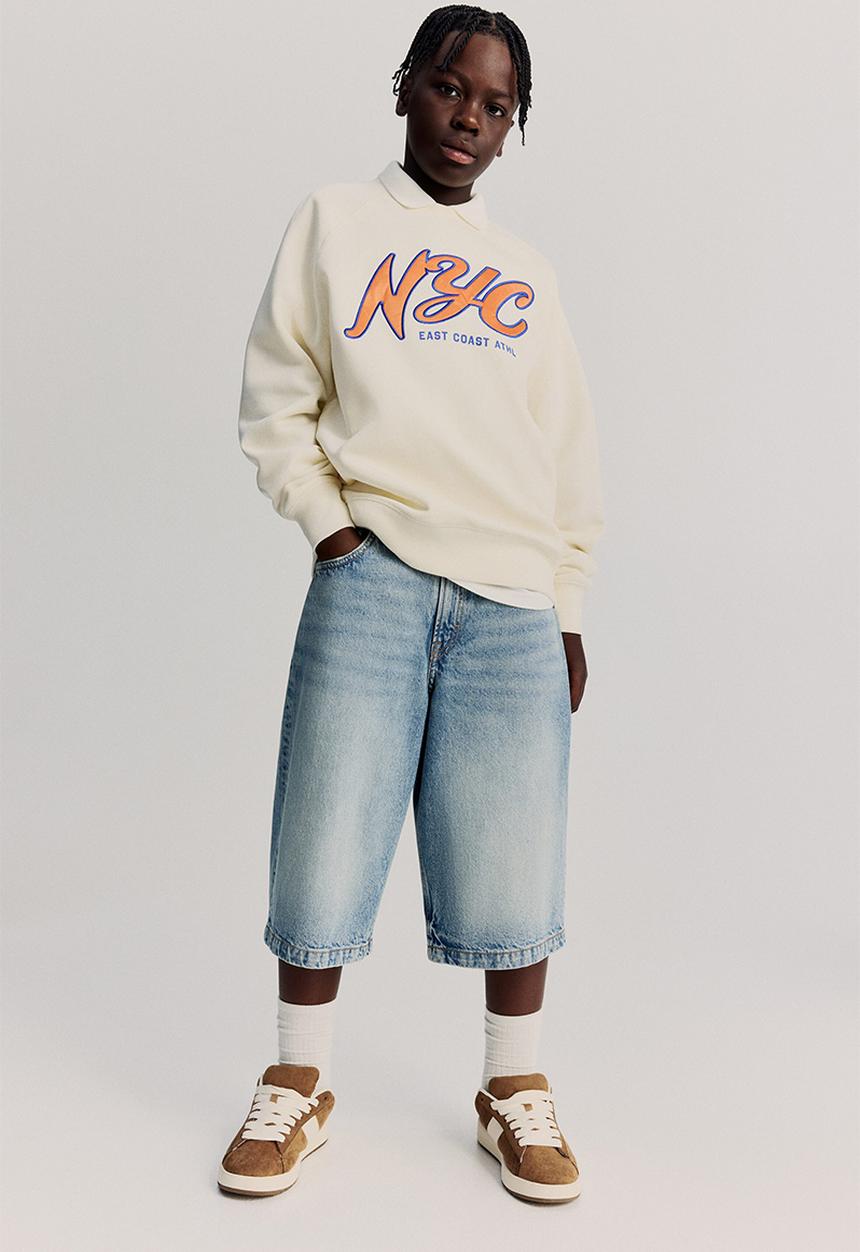 H&M - Motif-detail sweatshirt -white/nyc - 1296870001