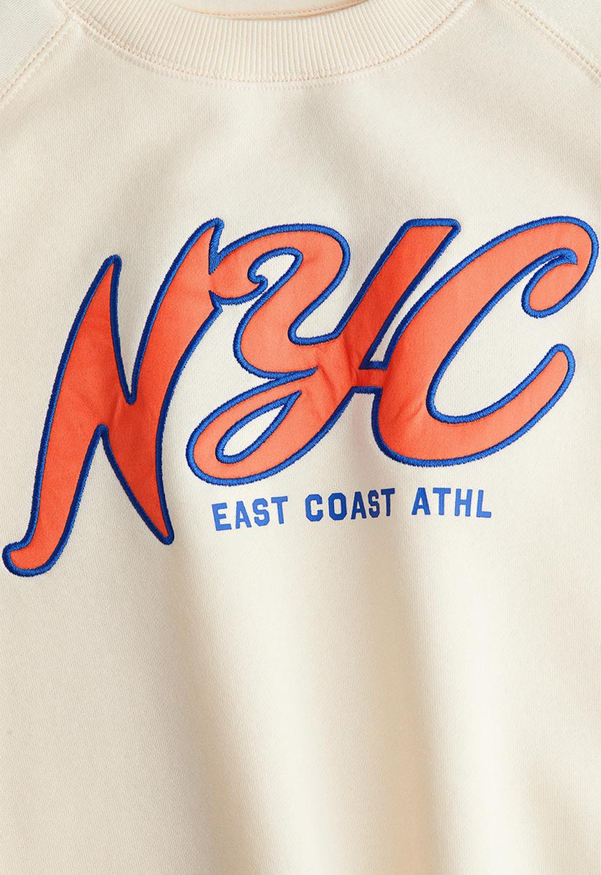 H&M - Motif-detail sweatshirt -white/nyc - 1296870001