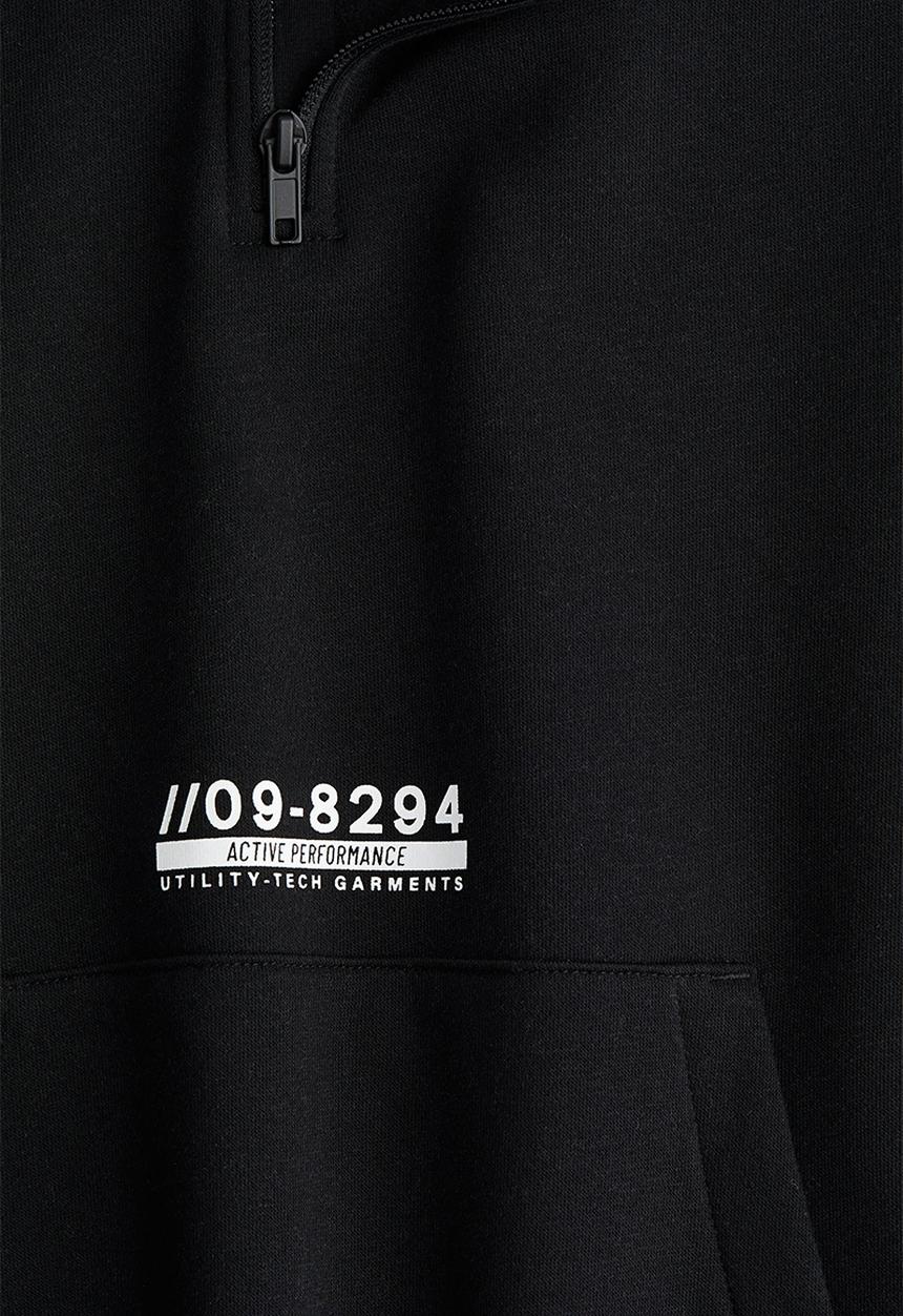 H&M - Brushed-inside zip-top hoodie - black