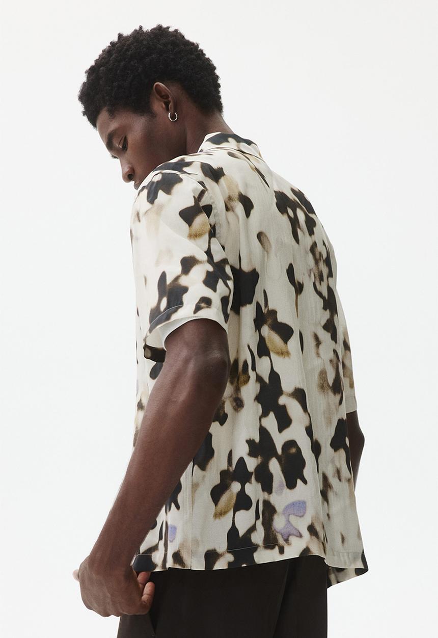 H&M - Regular fit patterned resort shirt - light beige