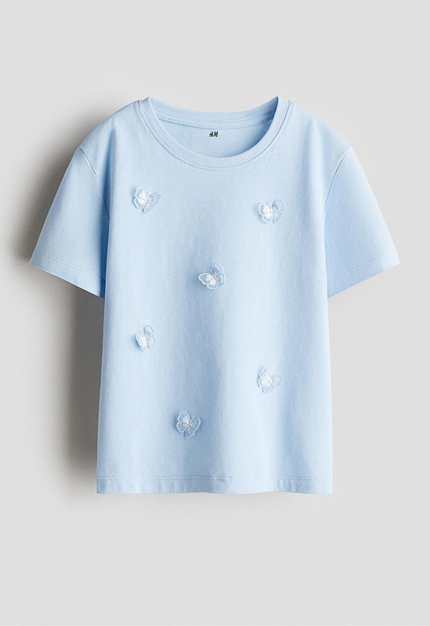 H&M - Motif-detail t-shirt - blue,multi