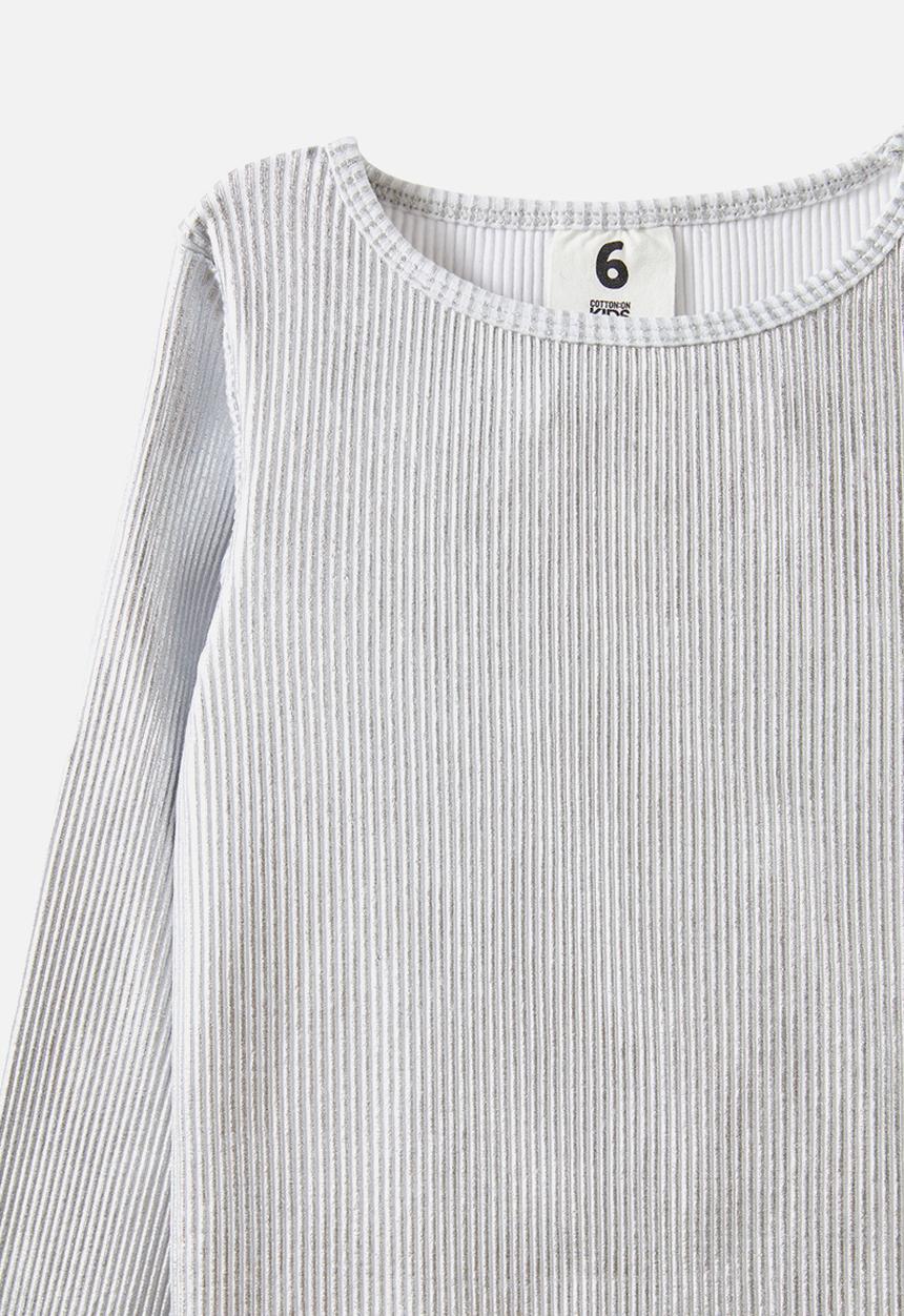 Cotton On - Jade crew - silver sparkle