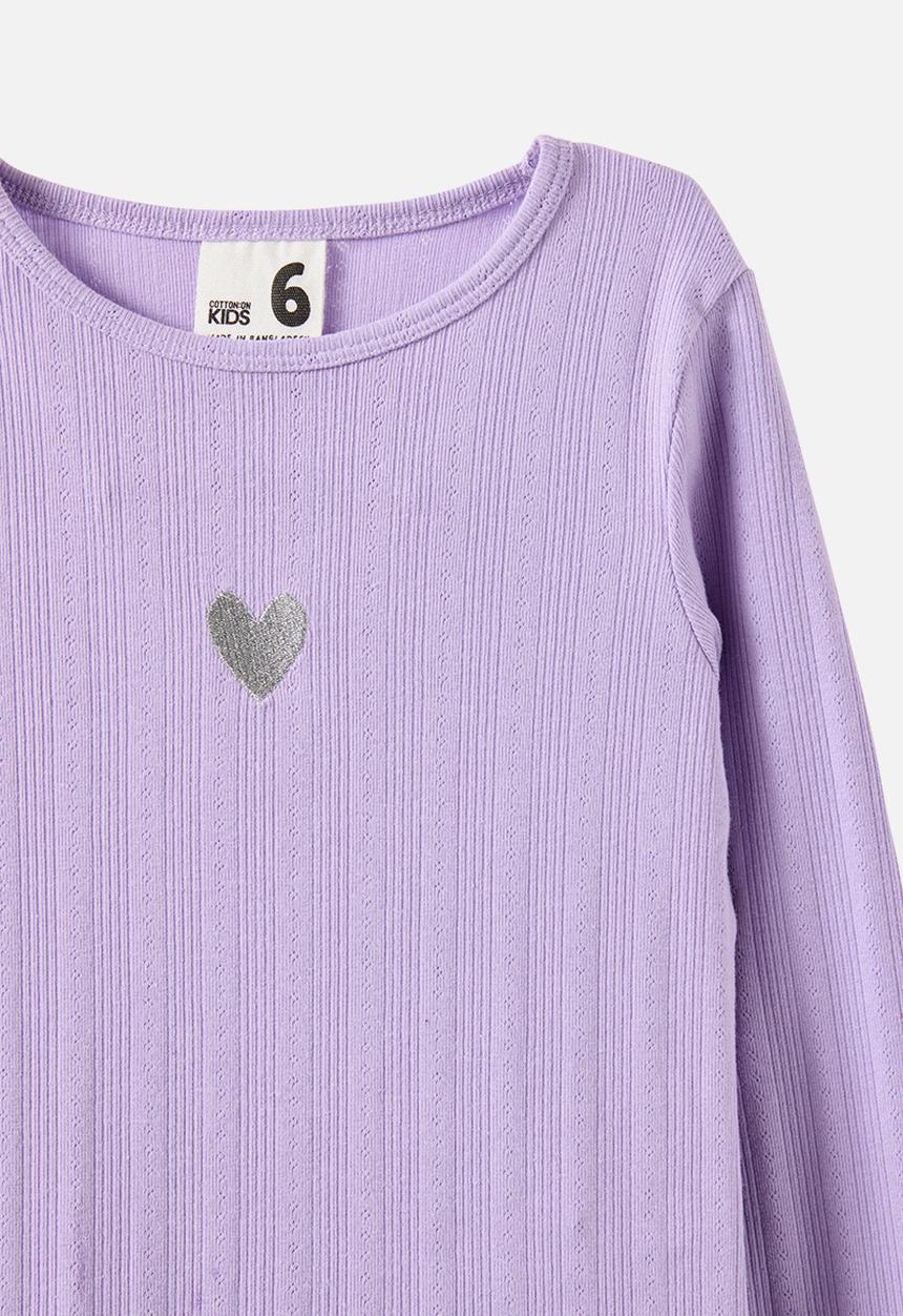 Cotton On - Jade Crew - Lilac Mood/Heart
