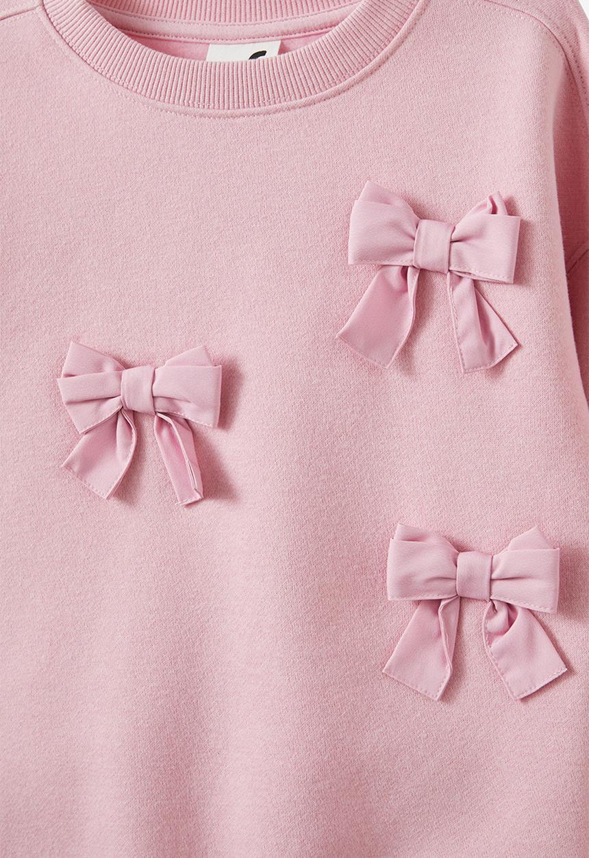 Cotton On - Sammy oversized crew - marshmallow/bows