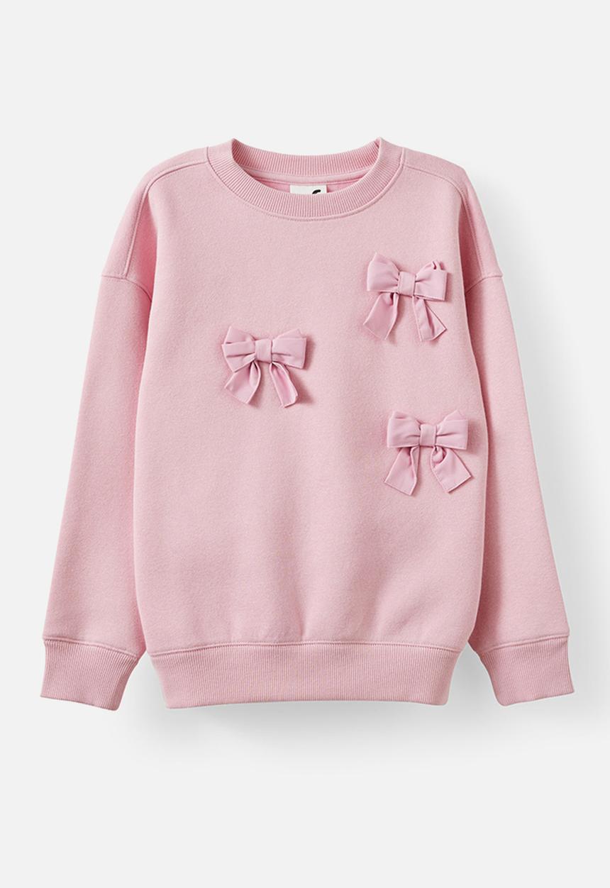 Cotton On - Sammy oversized crew - marshmallow/bows