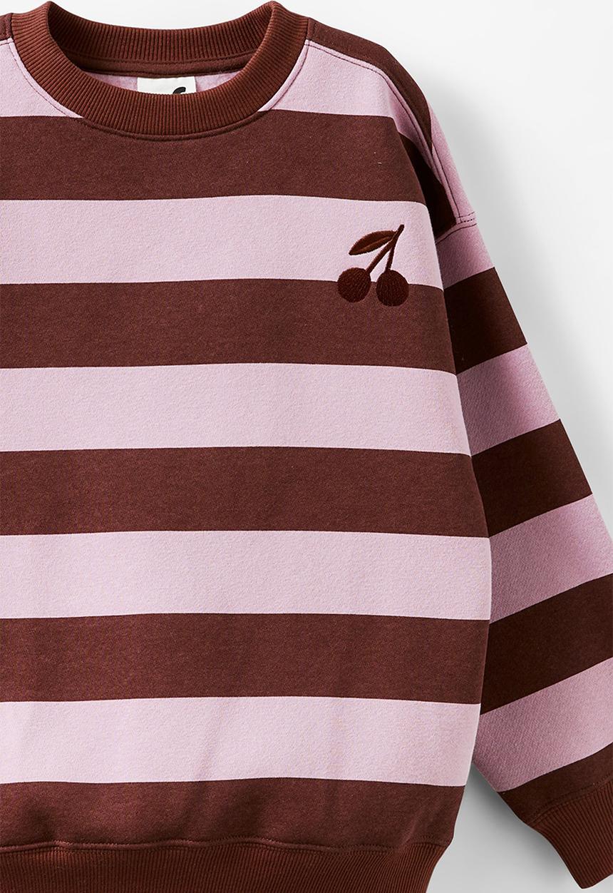 Cotton On - Sammy oversized crew - chalky mauve/bordeaux