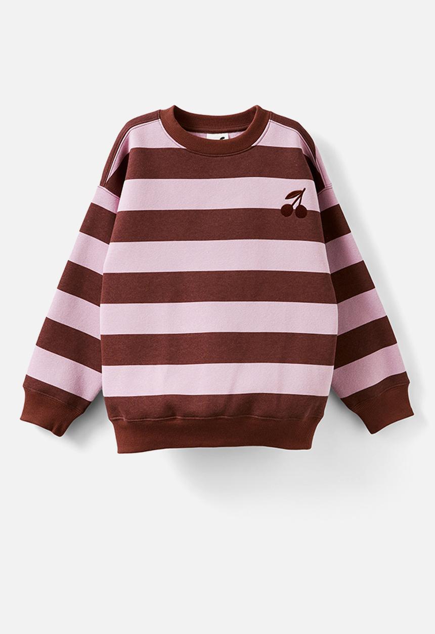 Cotton On - Sammy oversized crew - chalky mauve/bordeaux