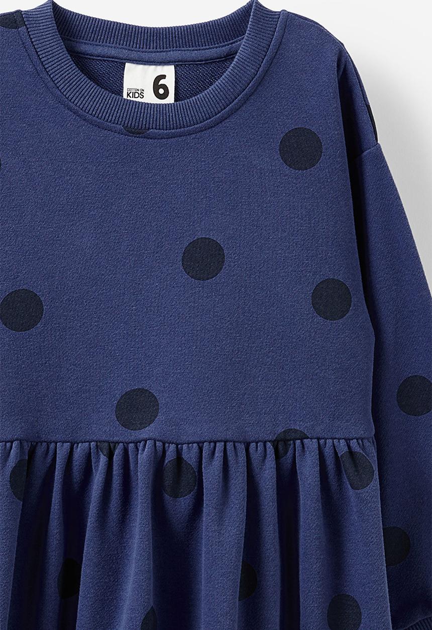 Cotton On - Sammy long sleeve dress - deep dive/spot