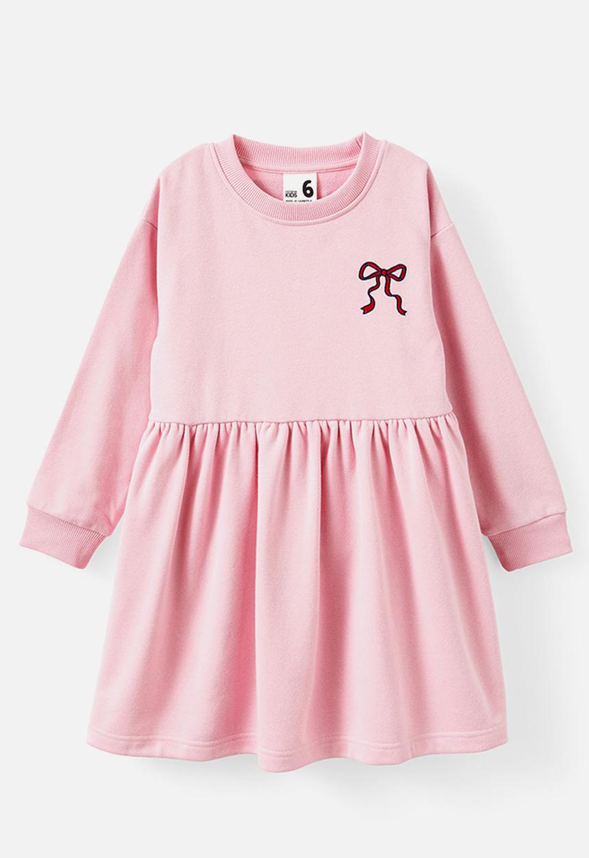 Cotton On - Sammy long sleeve dress - marshmallow/bow
