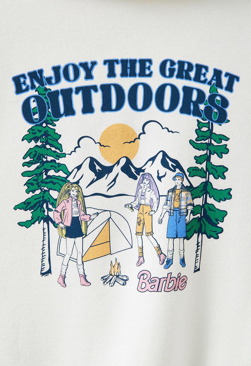 Cotton On - License sammy oversized hoodie - lcn mat barbie outdoors/dark vanilla