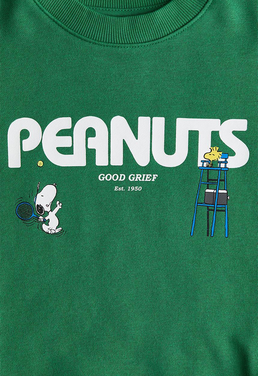 H&M - Printed sweatshirt - green/snoopy