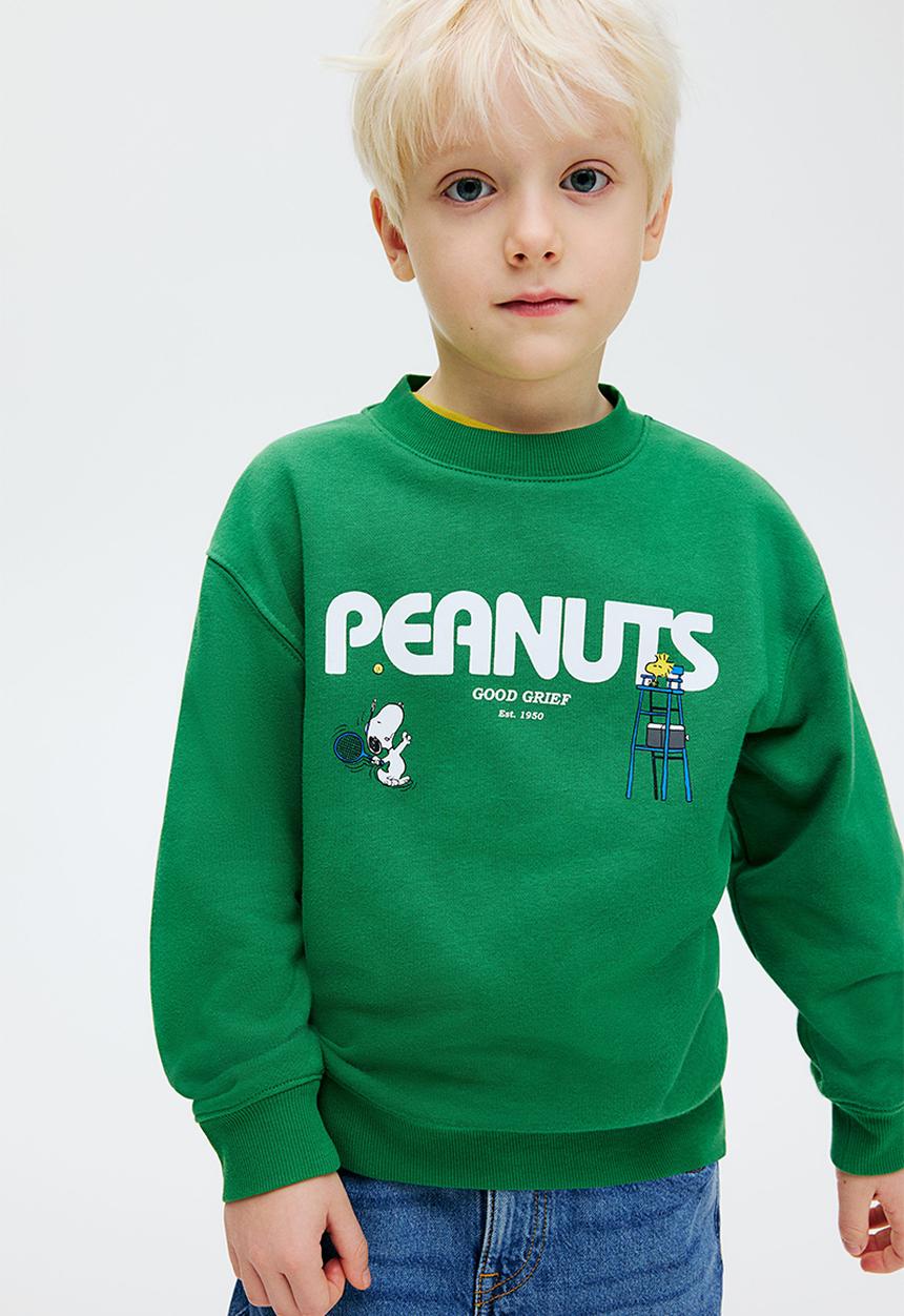 H&M - Printed sweatshirt - green/snoopy