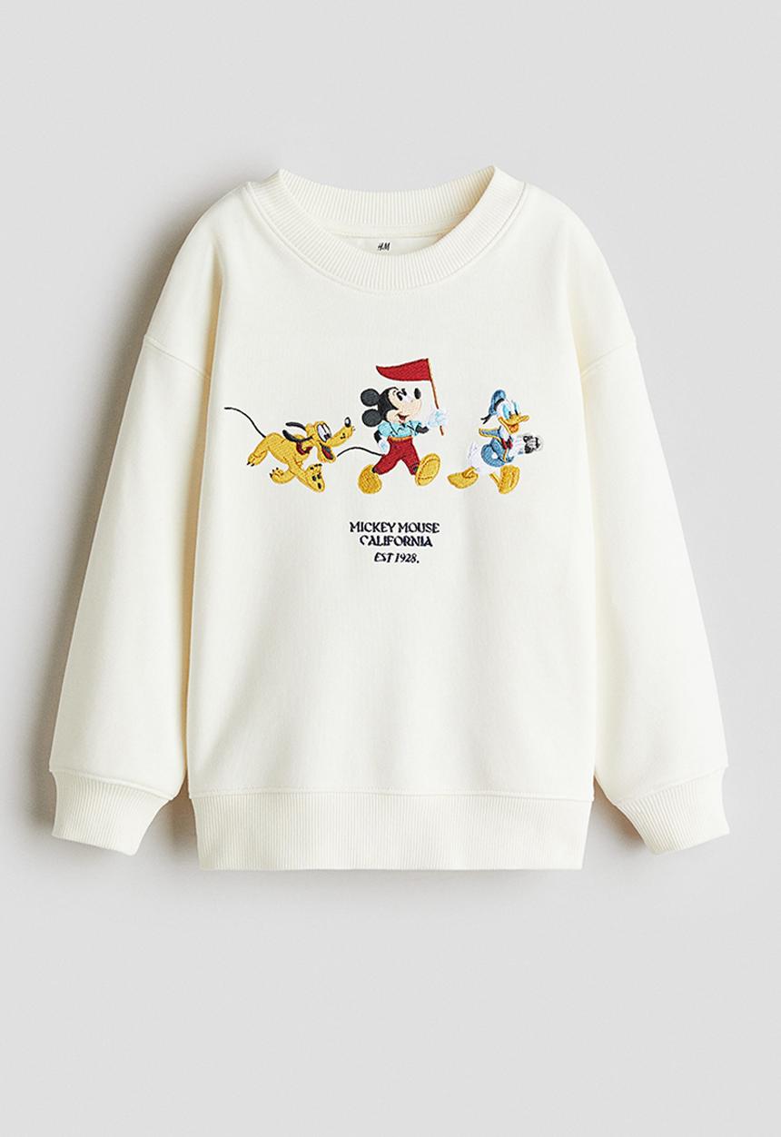 H&M - Printed sweatshirt - cream mickey mouse