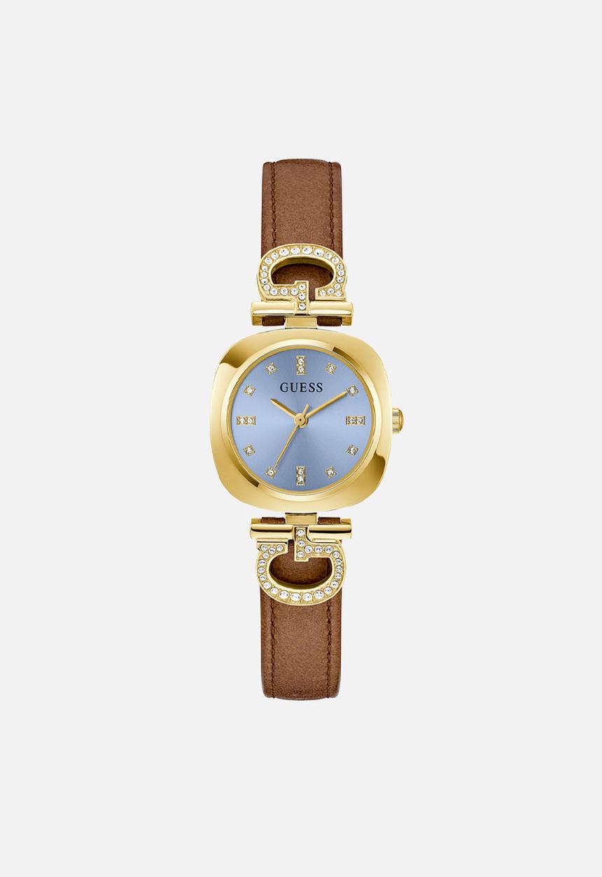 GUESS - Gabby Ladies Brown Gold Tone Analog Watch - Brown