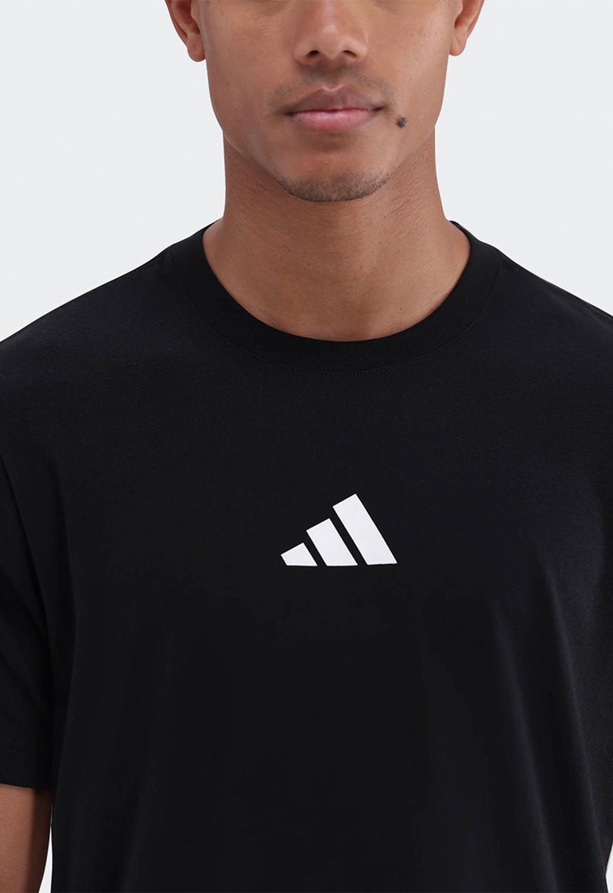 adidas Performance - Essentials 3-Stripes Single Jersey T-Shirt - Black