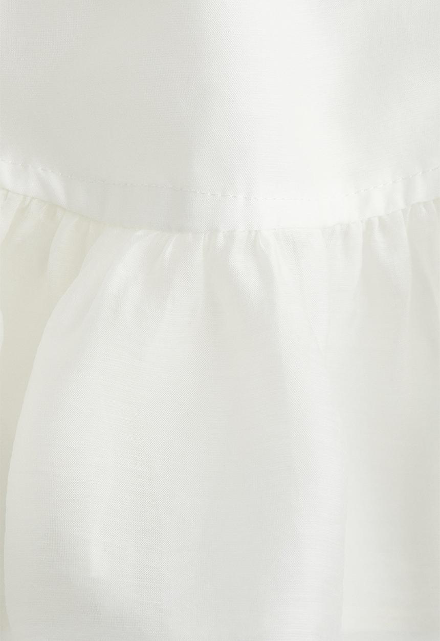 H&M - Tie-detail peplum blouse - white