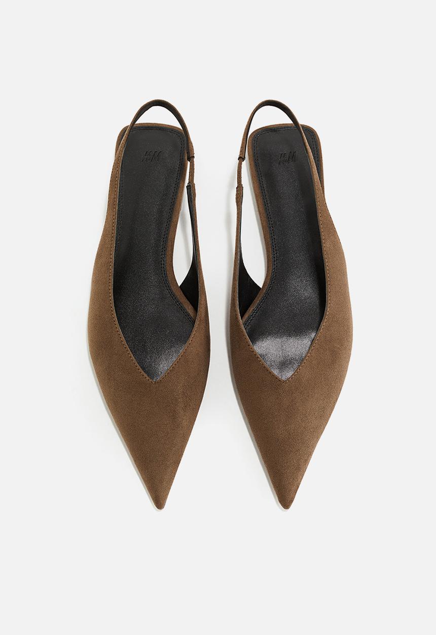 H&M - Pointed slingbacks - dark beige