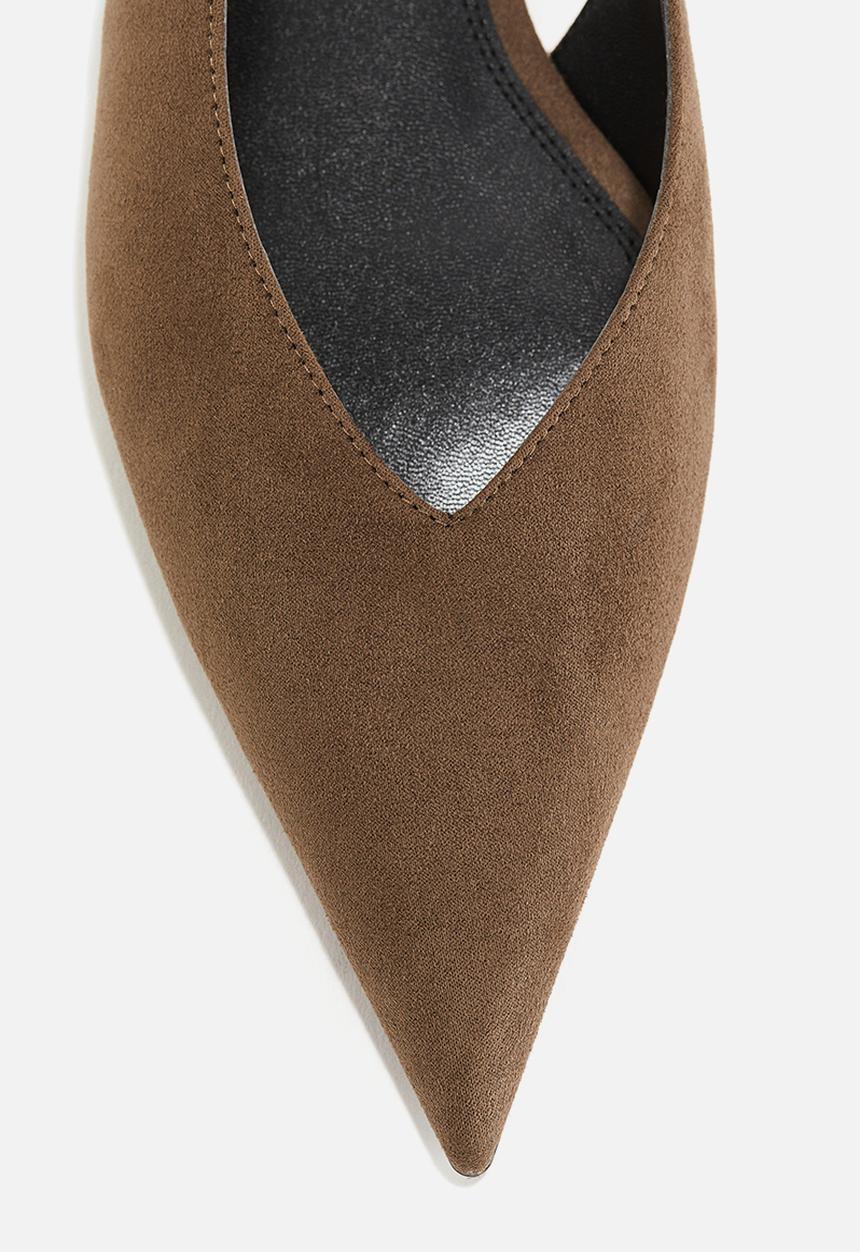 H&M - Pointed slingbacks - dark beige